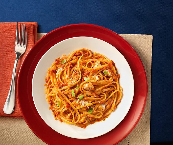 Баветте с креветками 