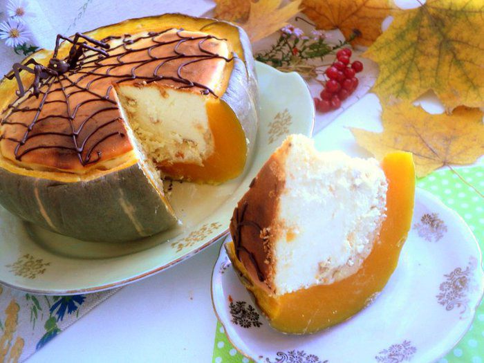 Чизкейк в тыкве &amp;quot;Паутинка&amp;quot;
