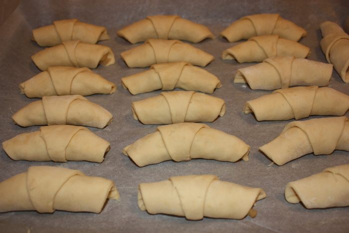 Рогалики с яблочной начинкой