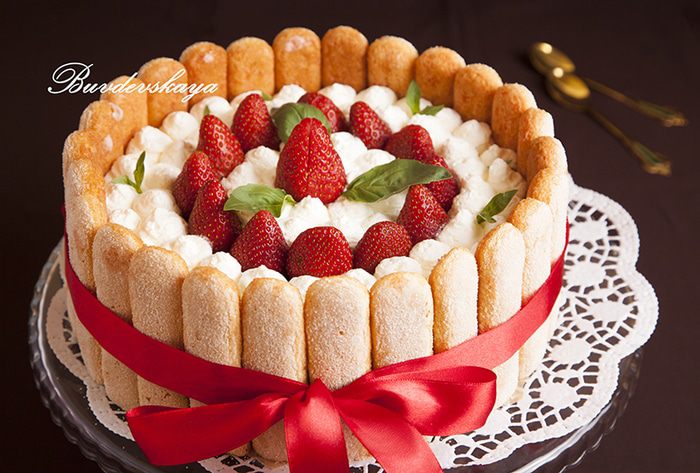 Торт &amp;quot;Клубнично-базиликовое Тирамису&amp;quot;