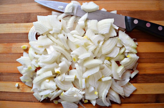 Блинная запеканка с шампиньонами