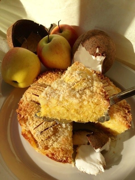 Вкуснейший яблочно-кокосовый пирог 