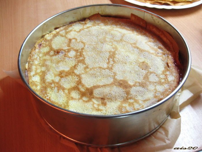 Печеночный блинный торт