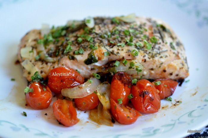 Рыба красная по-средиземноморски