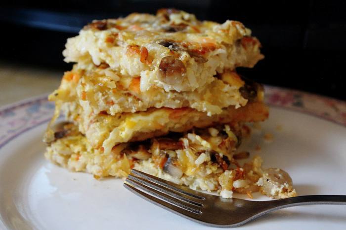 Запеканка с рисом и грибами &amp;quot;Коврижка&amp;quot;