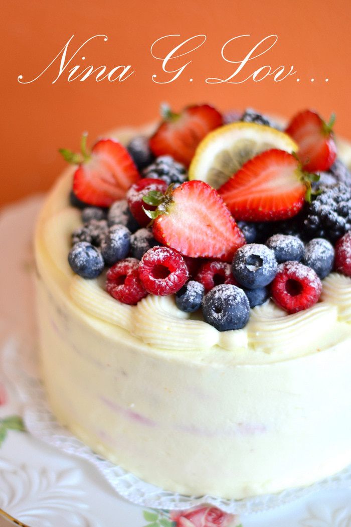 Медовый торт с малиновым мармеладом