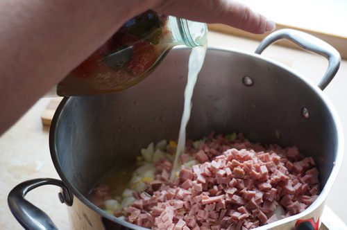 Окрошка на томатном рассоле