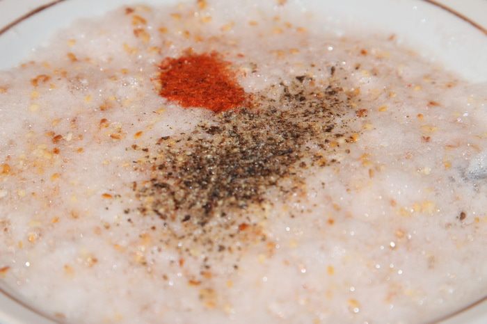 Овощной суп с белково-кунжутным омлетом