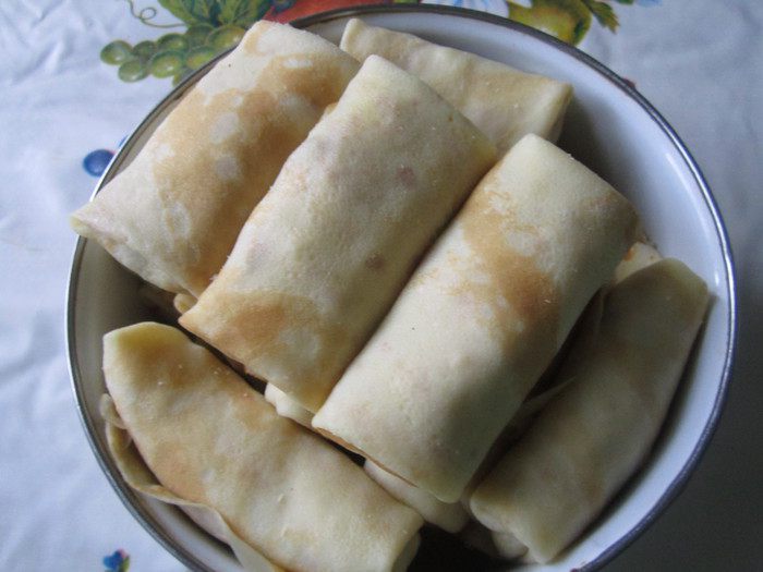 Блинчики с курицей и грибами