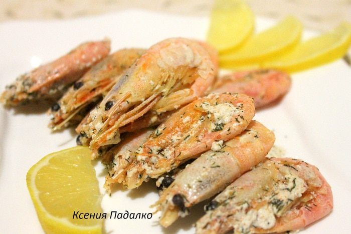 Креветки вареные в кефире