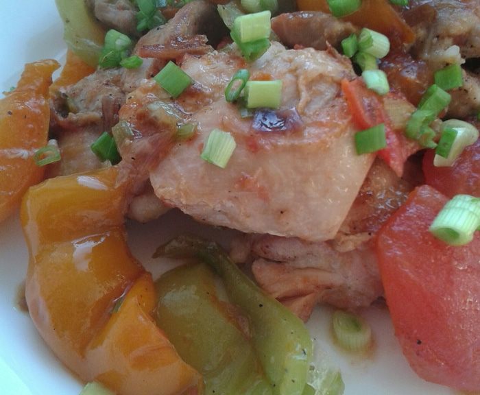 Курица с болгарским перцем