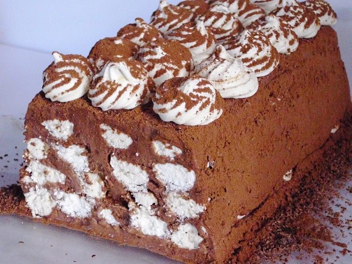 Изображение к рецепту Шоколадный торт – мороженое с меренгами