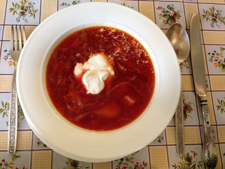 Борщ украинский постный