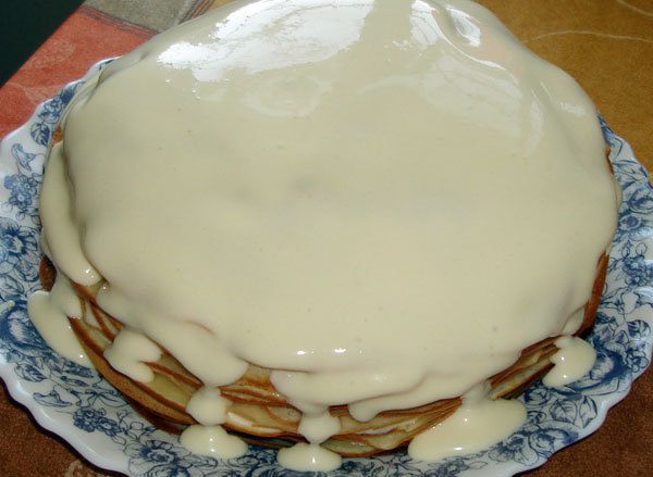 Блинный тортик с медовым кремом