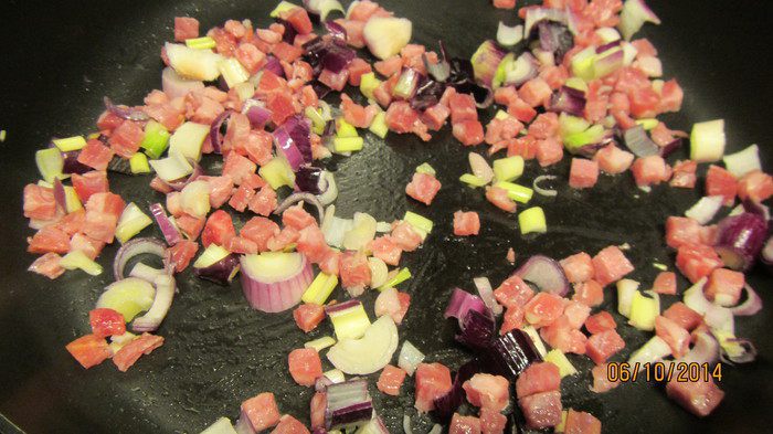 Гратен из пасты и овощей