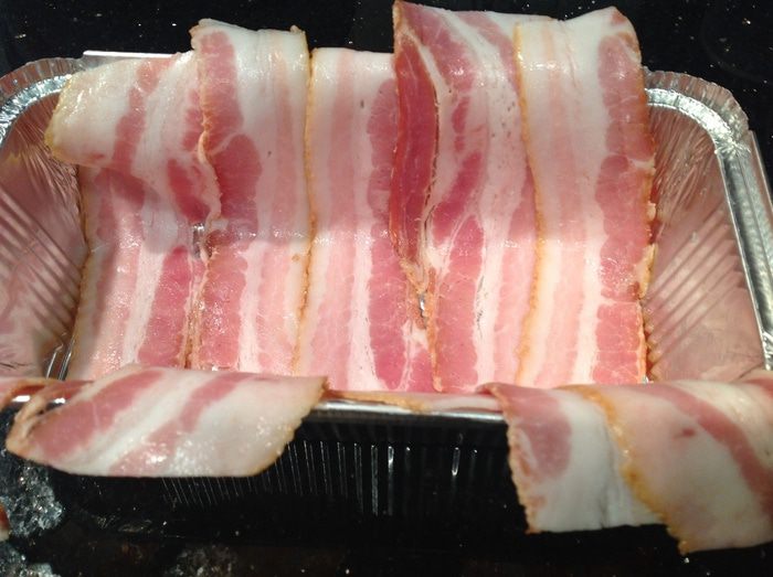 Террин из трески в беконе