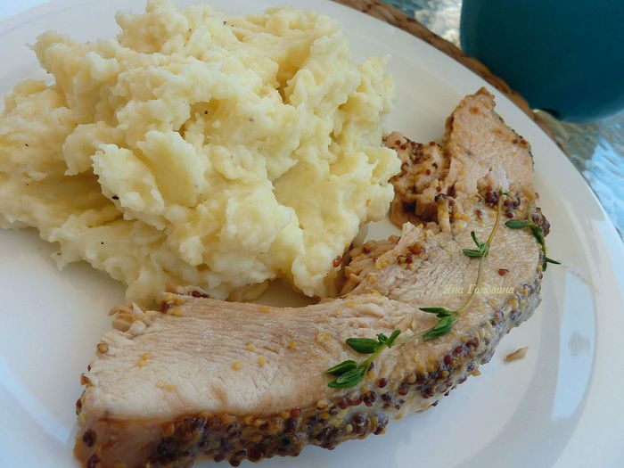 Индюшиная грудка, запеченная в горчице 