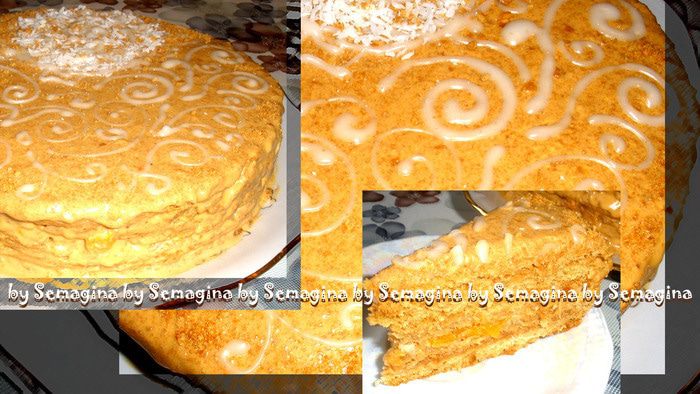 Торт &amp;quot;Медовый с персиками&amp;quot;