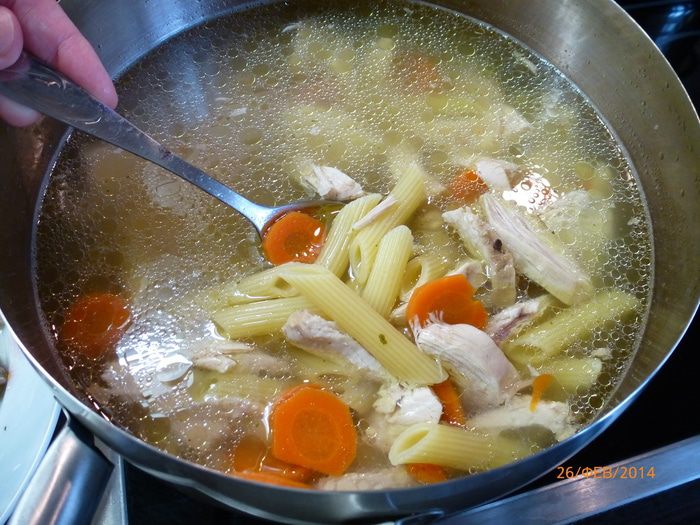 Куриный суп с лапшой на новый лад
