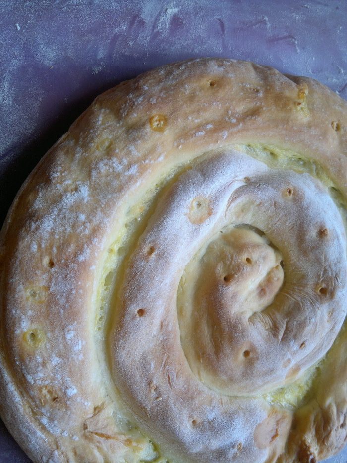 Сырный пирог-спираль (по мотивам греческой кухни)