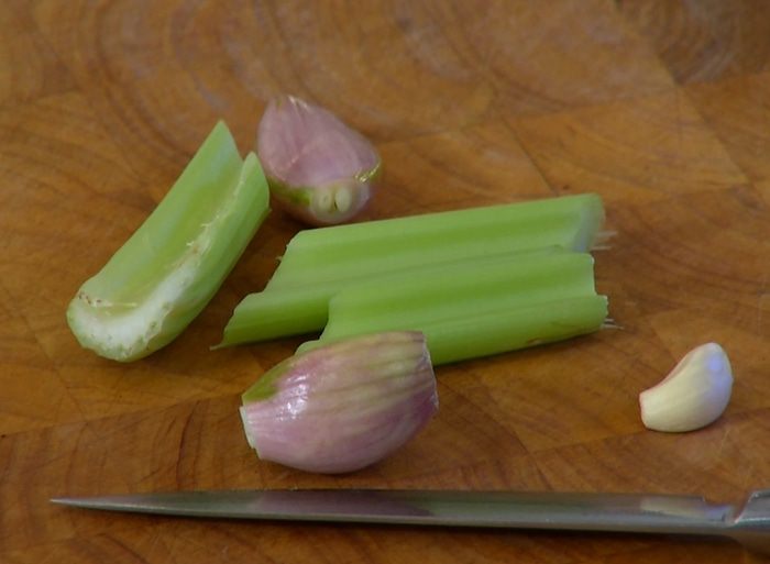 Черный рис с креветками