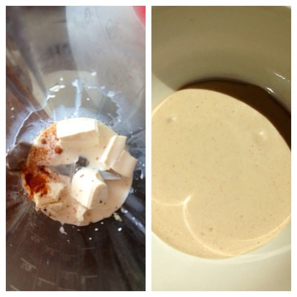 Картофельный салат с заправкой из феты