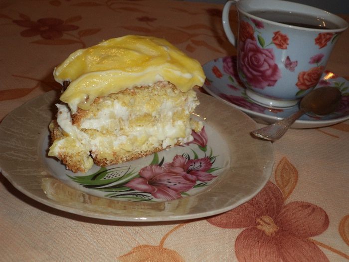 Лимонное пирожное