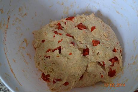 Булочки с творогом и запеченным сладким перцем