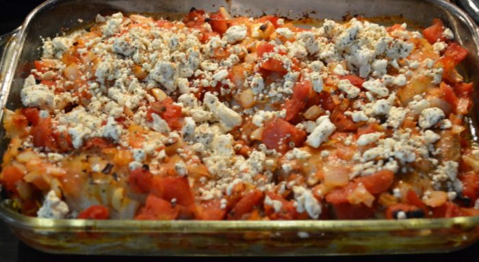 Курица с томатами и фетой