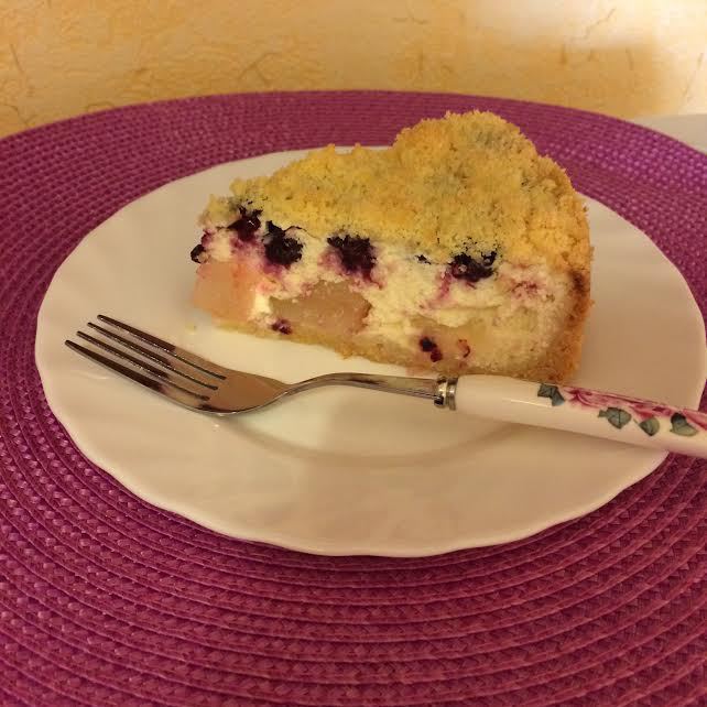 Творожный пирог с нектаринами