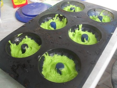 Зеленые маффины с чаем матча