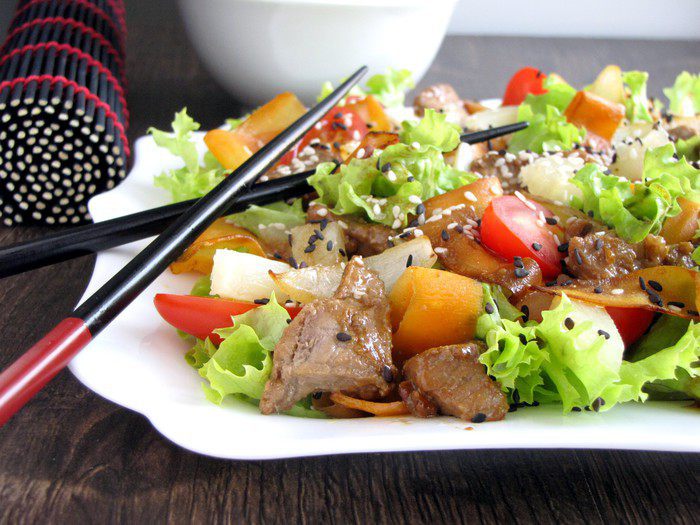 Салат со свининой &amp;quot;Терияки&amp;quot;