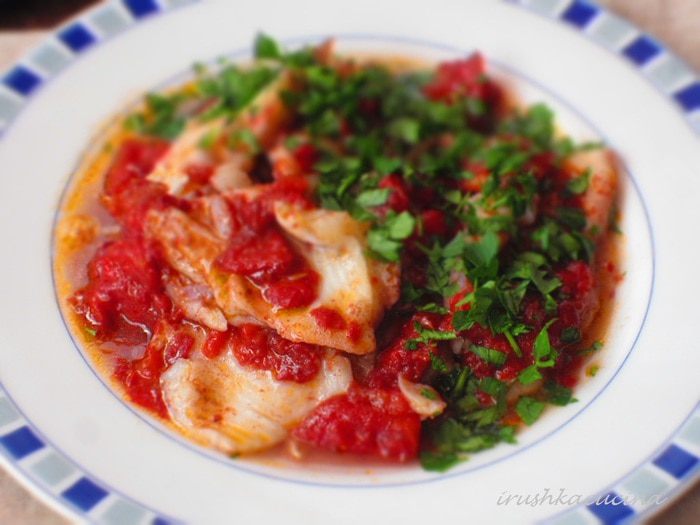 Камбала по-ливорнски