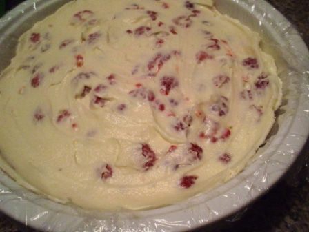 Торт-мороженое с малиной