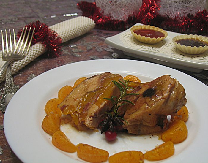 Курица с мандаринами под мандариновой глазурью