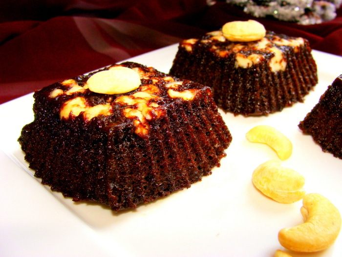 Постное брауни с кешью за 10 минут