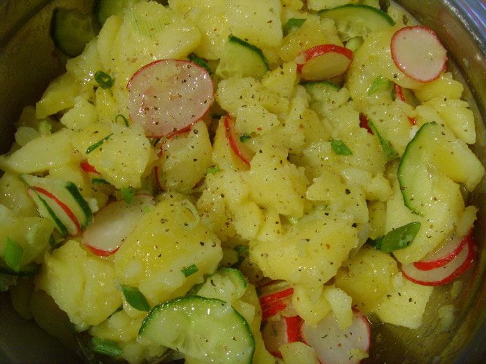 Венский шницель с картофельным салатом