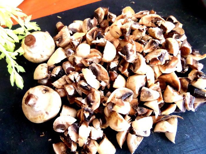 Фриттата из баклажанов с грибами