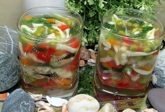 Заливное &amp;quot;Морское дно&amp;quot;