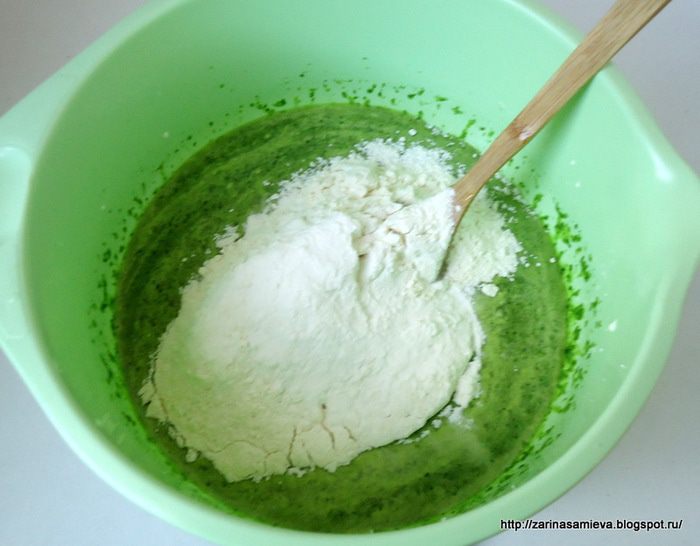 Пирожное Шпинат-малина