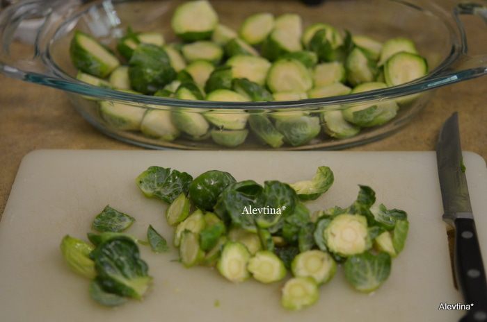 Брюссельская капуста с беконом