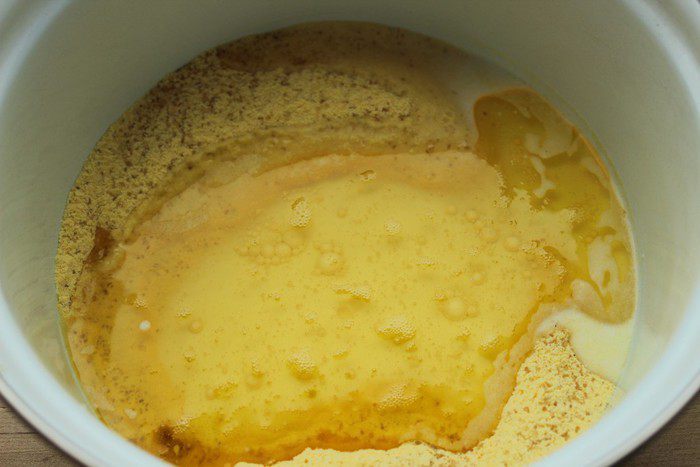 Кукурузно-кокосовый заварной кекс