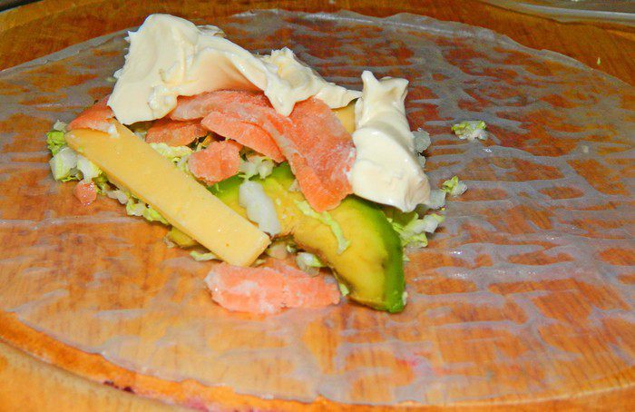 Спринг-роллы с семгой