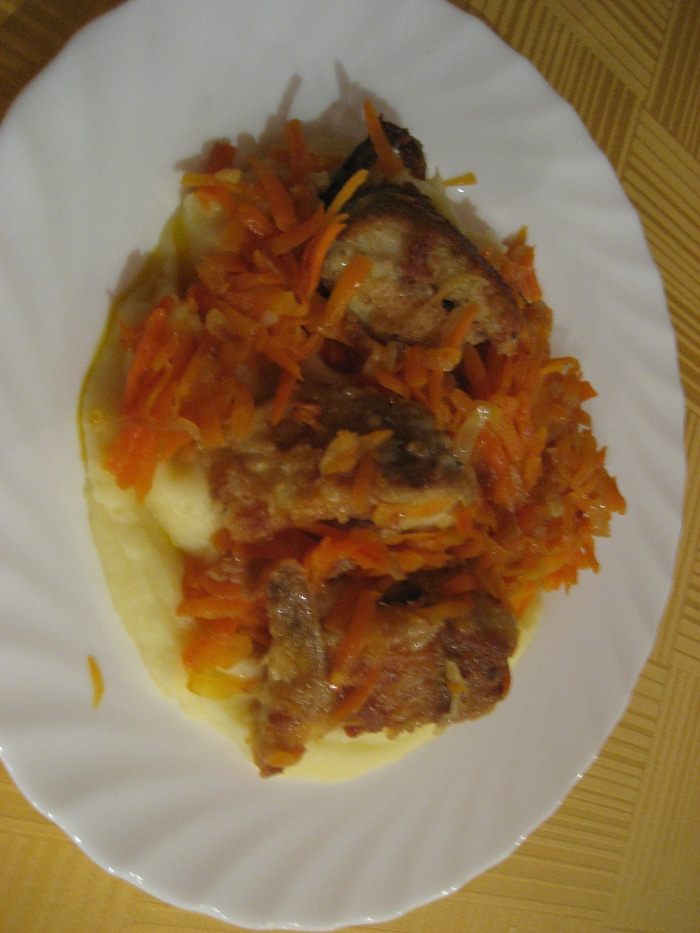 Щука с овощами