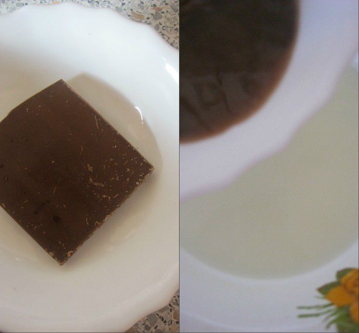 Шоколадный семифредо с мятным соусом