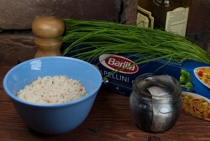 Паста с хлебными крошками