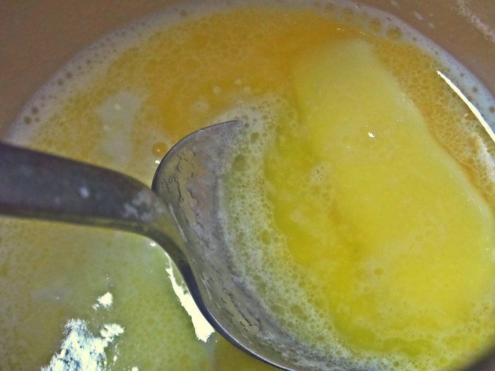 Блины с кокосом под апельсиновым соусом