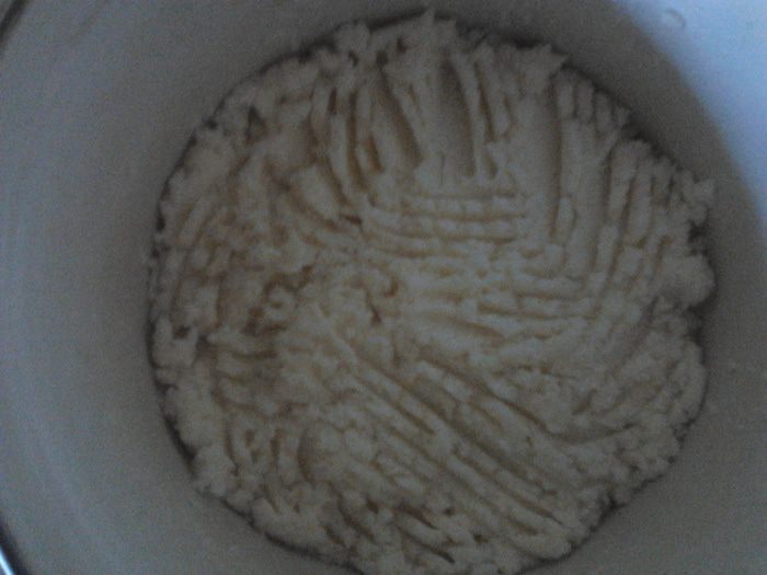 Вафельный тортик с белковым кремом