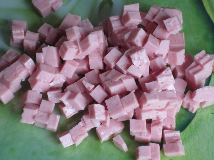 Гратен из пасты с фетой и ветчиной