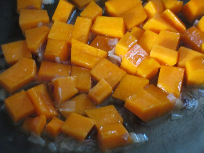 Ризотто с тыквой и беконом